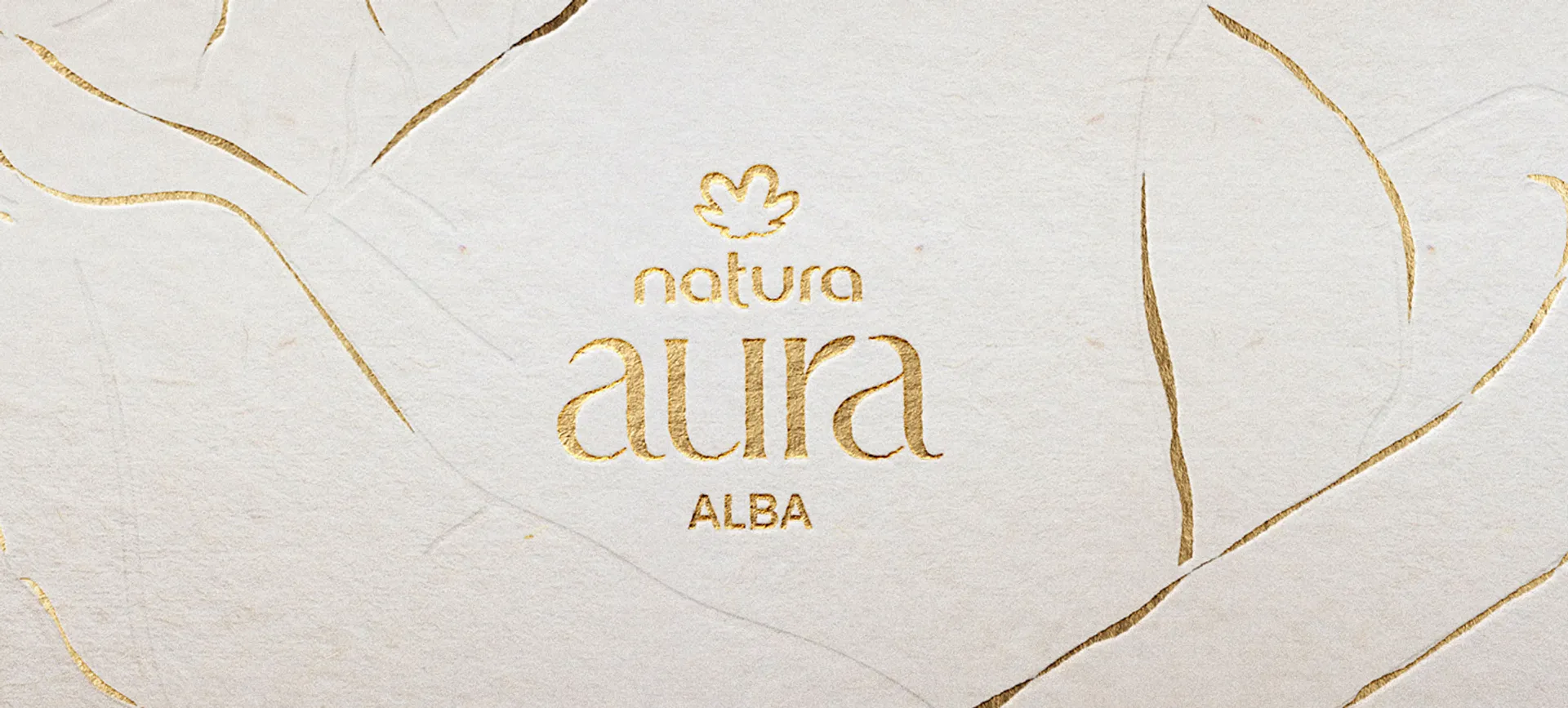 Detalhe visual do projeto Aura Alba da Natura