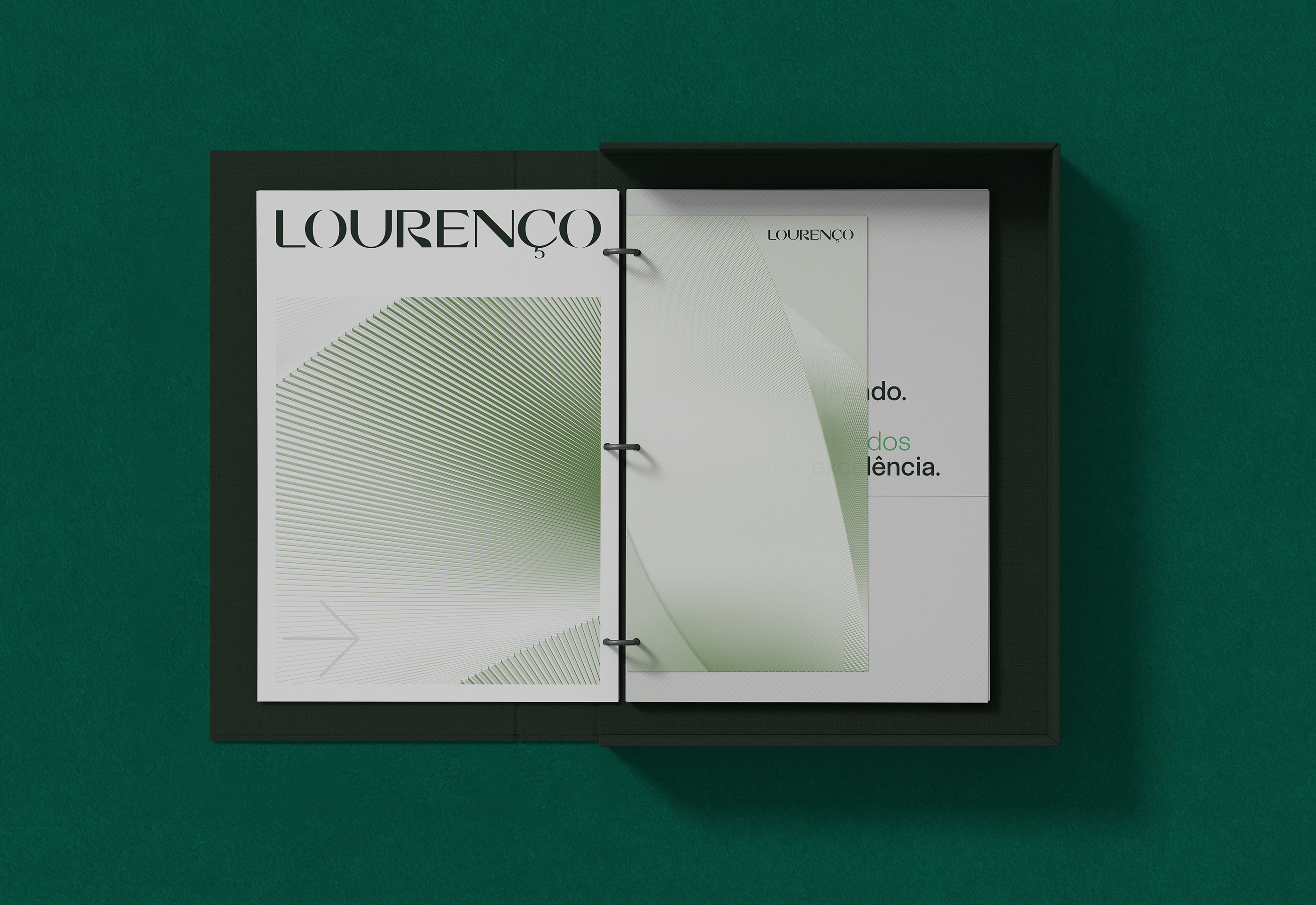Aplicação institucional da identidade Lourenço Advogados Associados